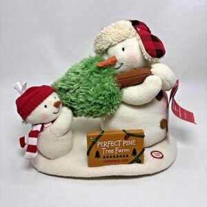 Hallmark Jingle Pals The Perfect Pine Tree Farm Plush Singing Snowman Tags 2014